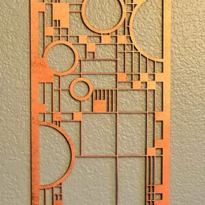 Frank Lloyd Wright Inspired Wood Wall Hanging: Coonley Playhouse Design