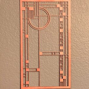 Coonley Playhouse Inspired Wood Wall Hanging #6 | Frank Lloyd Wright | Kinder Symphony | Mission Style | 18" x 11" x .125"