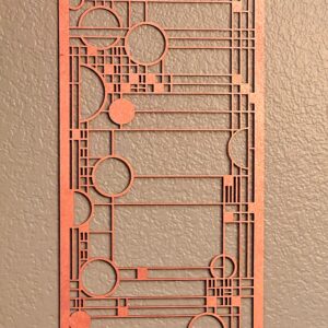 Coonley Playhouse Inspired Wood Wall Hanging #5 | Frank Lloyd Wright | Kinder Symphony | Mission Style 19” x 10.5” x .125"