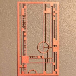 Coonley Playhouse Inspired Wood Wall Hanging #4 | Frank Lloyd Wright | Kinder Symphony | Mission Style | 18” x 11” x .125"