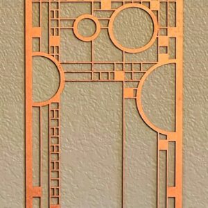 Frank Lloyd Wright Inspired Wood Wall Hanging: Coonley Playhouse Design