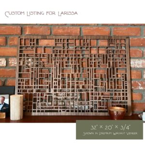 Custom | Arts & Crafts Architectural Air Intake Screen | Ernest Batchelder | Mission Style | Functional Wall Decor | 31.25 x 16.125" × .125"