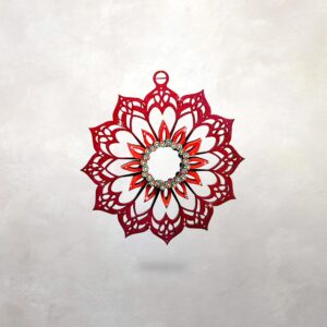 Crystal Poinsettia Ornament: William Morris Inspired, Limited Edition