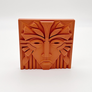Prairie Style Desktop Sculpture | Green Man | Frank Lloyd Wright Inspired