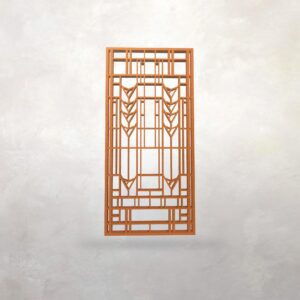 Frank Lloyd Wright Inspired Window Hanging: DeRhodes House Trumpet Flower, Mission Style