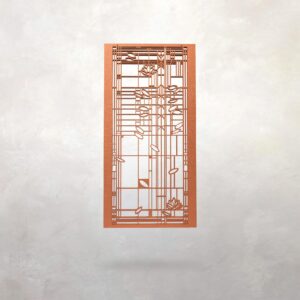Frank Lloyd Wright Inspired Water Lilies Wood Wall Art - Left Panel