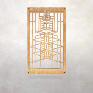 Robie House Wood Wall Art: Frank Lloyd Wright Inspired Mission Style