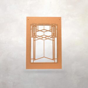 Frank Lloyd Wright Robie House Panel: Arts & Crafts Style Wood Wall Hanging